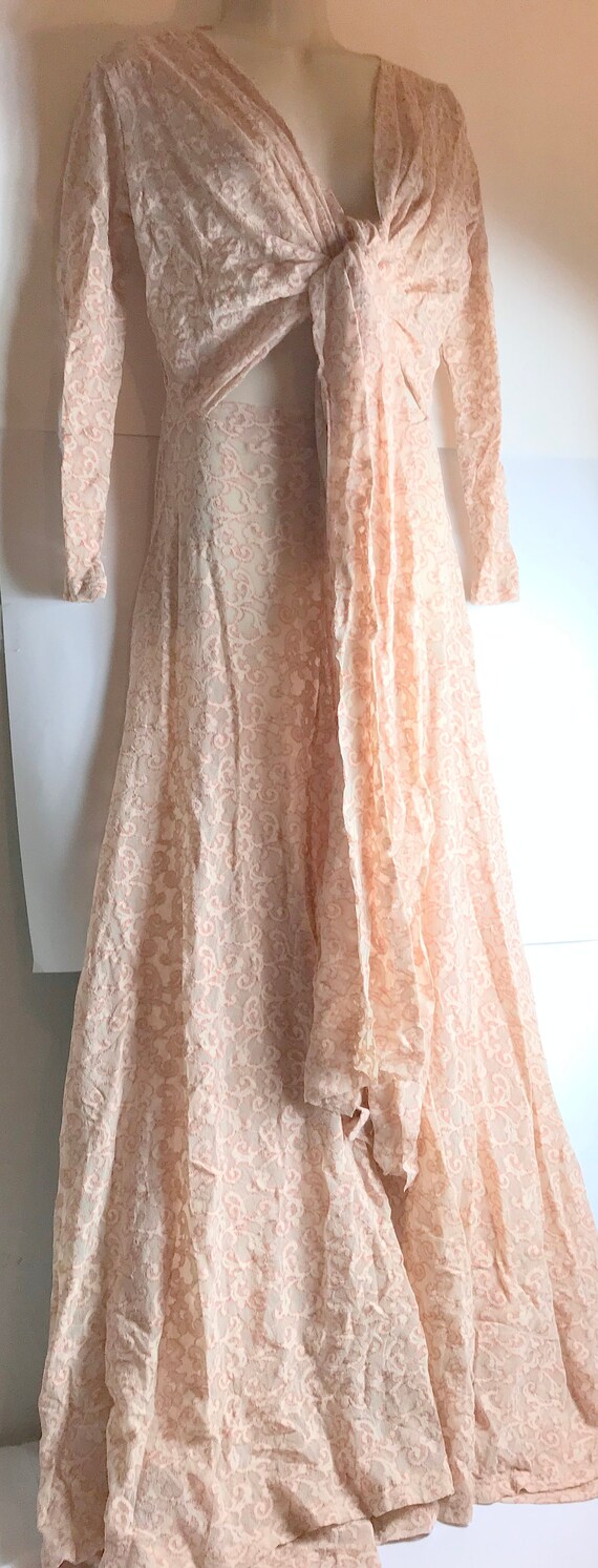 Beautiful Bohemian Summery Floor Length Lace Gown - image 3