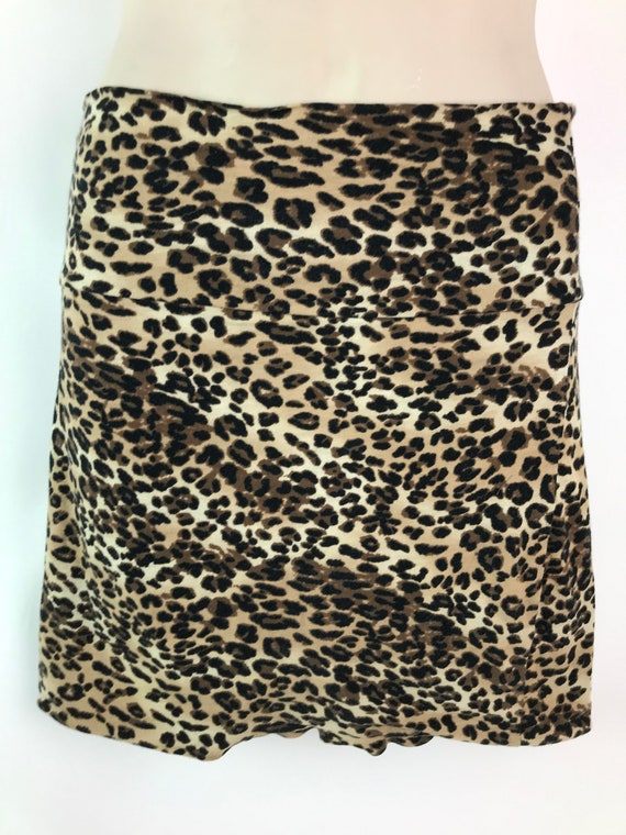 Vintage Wet Seal Leopard Print Mini Skirt Etsy UK
