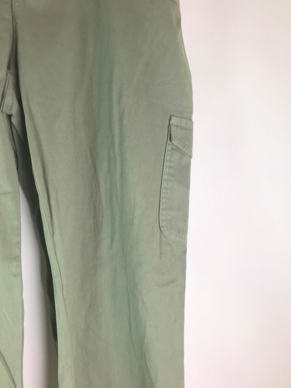 Sage Olive Green Cotton Cargo Pants - image 5