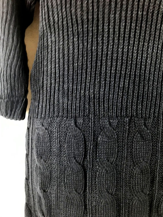 Charcoal Black Ribbed Sweater Dress - image 5