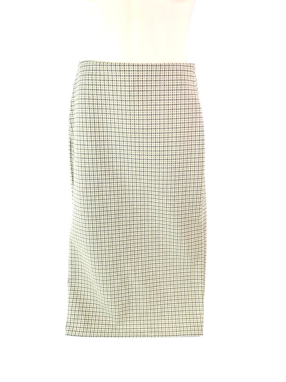 Vintage Houndstooth Pencil Skirt