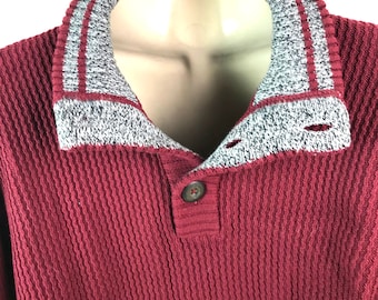 Vintage Burgundy Men's Sweater