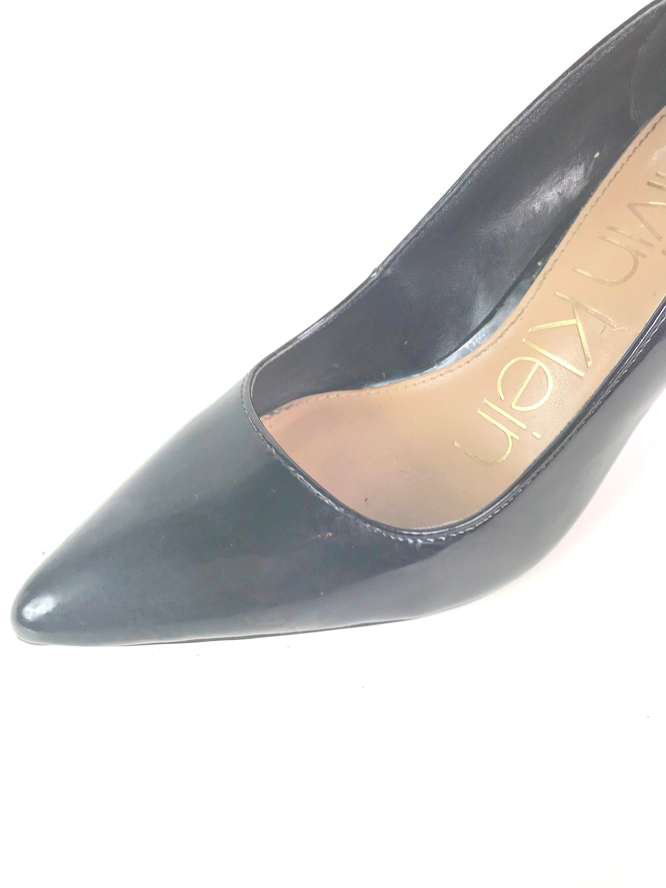 Vintage Calvin Klein Classic Patent Leather Black Pumps