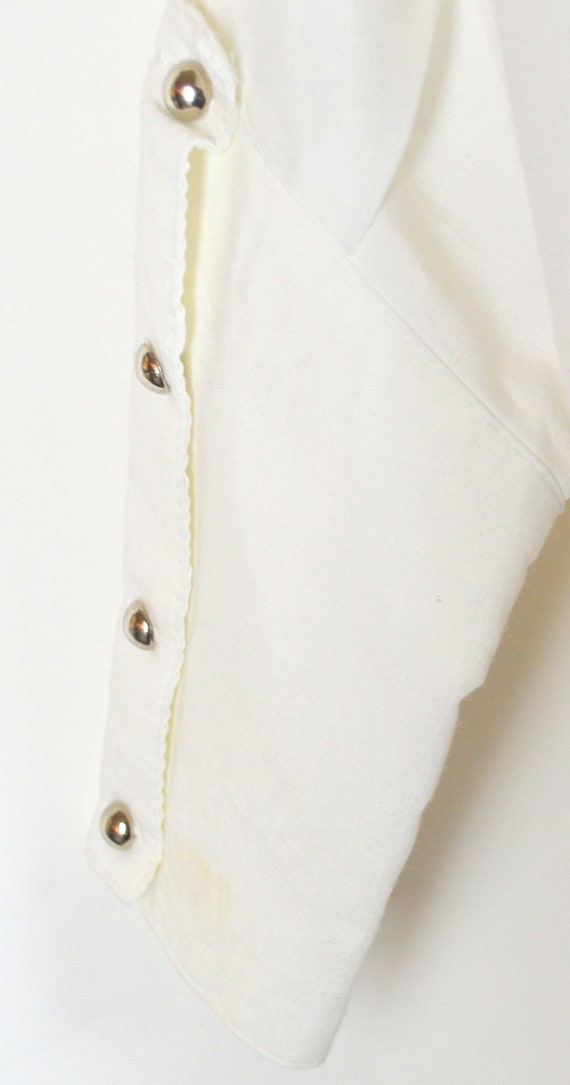 Classic Tailored White Cotton Ladies Shirt - image 3