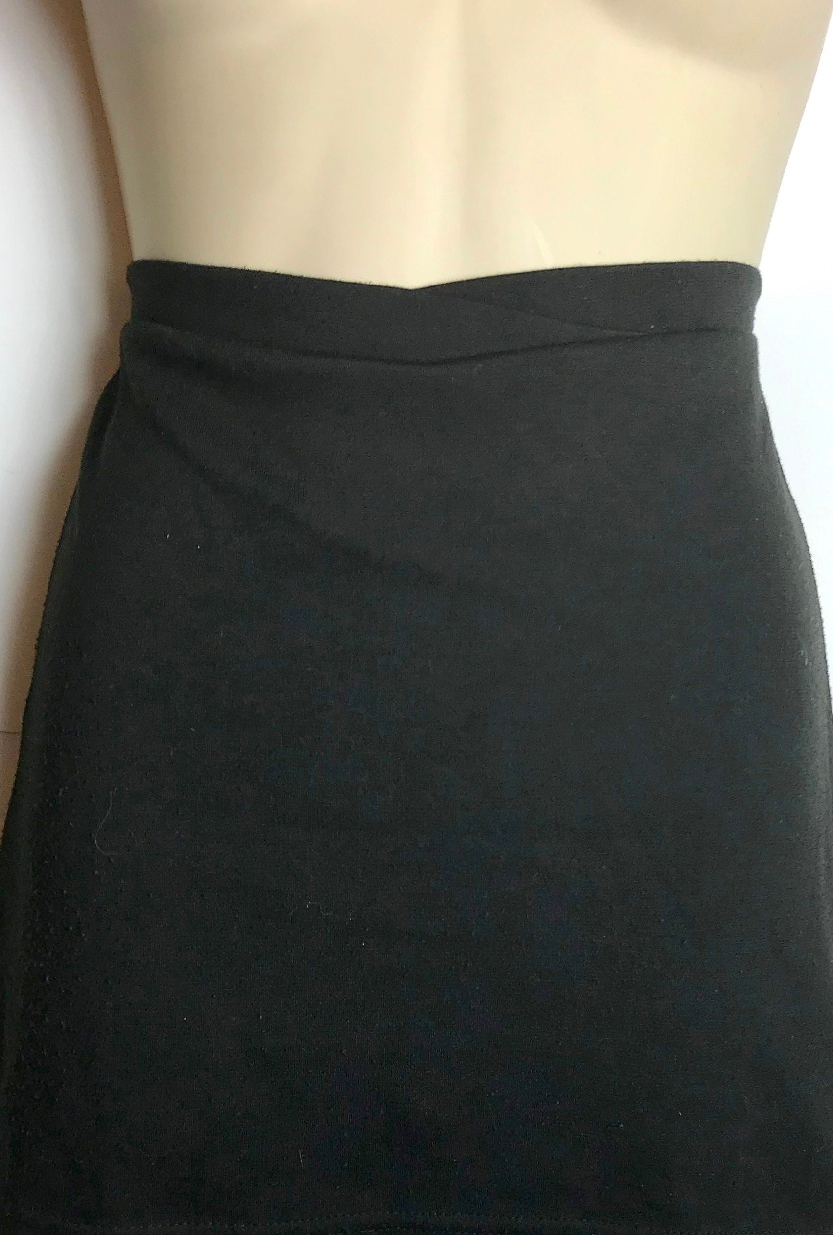 Vintage Black and White Stretchy Mini Skirt