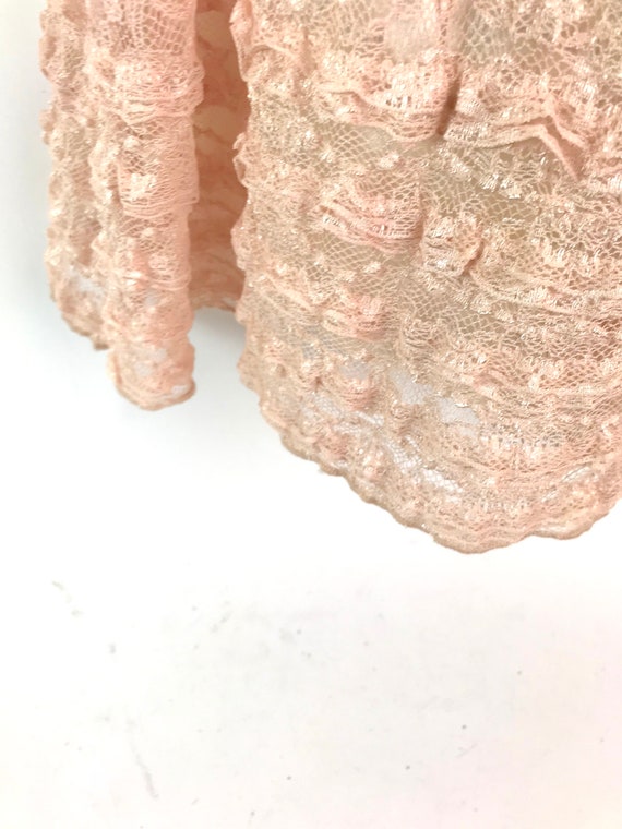 Vintage Peach Lace Dress - image 4