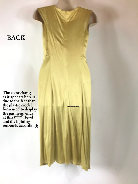 Vintage Gold Satin Flapper Event Dress - image 6