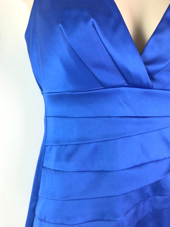 Vintage Royal Blue Halter Event Dress - image 4