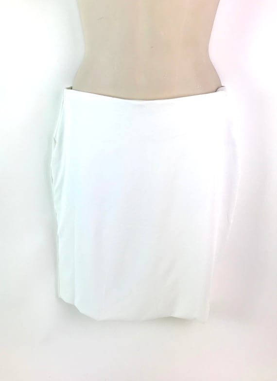 Sixties Pull On White Mini Skirt