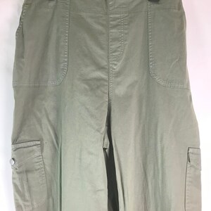 Sage Olive Green Cotton Cargo Pants image 4