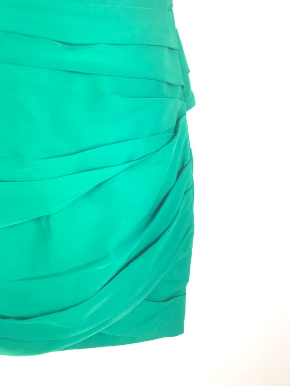 BCBG Max Azria Emerald Green Cocktail Dress - image 4
