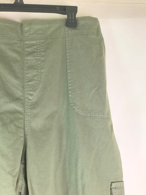 Sage Olive Green Cotton Cargo Pants