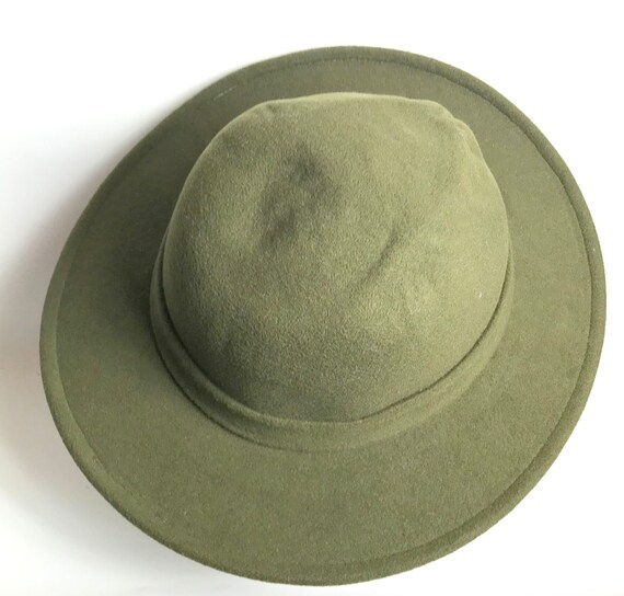 Vintage wool felt Fedora hat - image 4