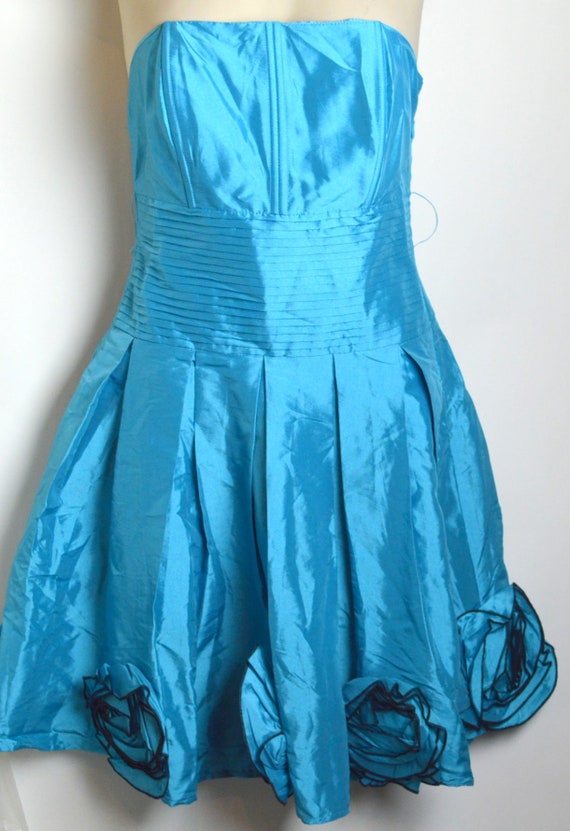 Vintage Eighties Strapless Cocktail Prom Dress