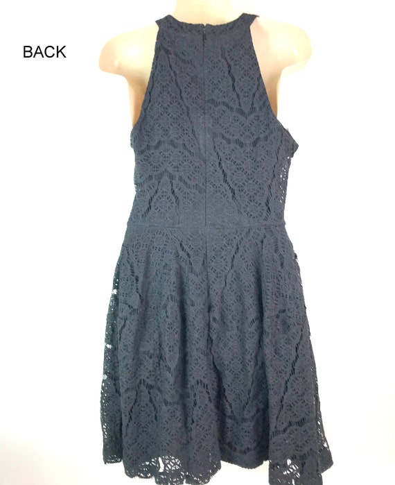 Vintage Handmade Black Lace Sleveless Dress - image 4