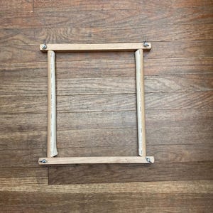 VINTAGE 10&quot; x 12&quot; Wood Lap Tapestry Needlepoint Embroidery Scroll Frame