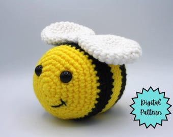Patrón de abeja de crochet: Peluche amigurumi en PDF - Abeja arcoíris