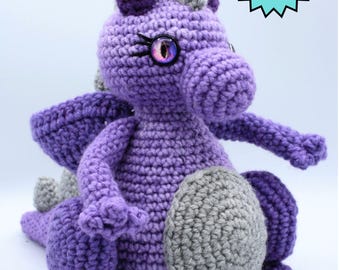 Crochet Dragon Pattern – Whimsical Fantasy Amigurumi Plushie – Beginner-Intermediate PDF Guide