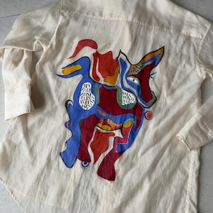 Custom Hand-Painted Shirt – Unique Designer Wearable Art, Durable Fabric Paint, One-of-a-Kind Fashion