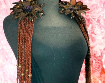 XL Braided Hair Falls - Henna Red Diva Dreads