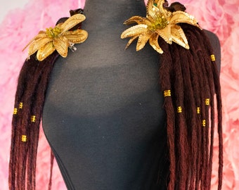 Dread Lock falls in Black and Dark Cherry Ombre