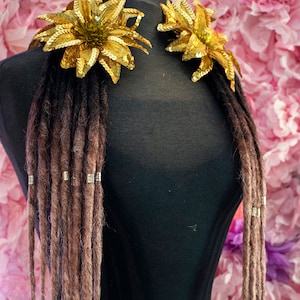 Dreadlock hair falls in Snow White and Green ombre&#39;