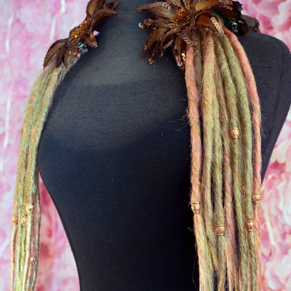 Dread Lock falls in Blonde and Rose Gold