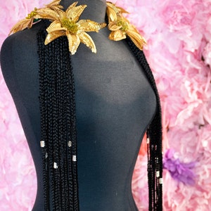 Diva Dreads Hair falls in XL Braided Curly falls in Black