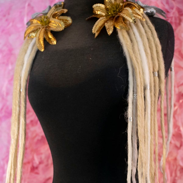 Dread Lock falls in Blonde with White highlights