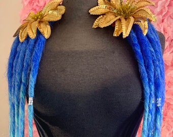 Dread Lock falls in Blue Ombre