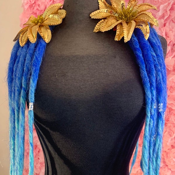 Dread Lock falls in Blue Ombre