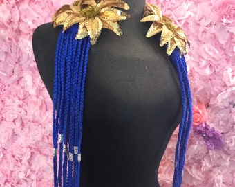 Diva Dreads XL Braided Falls in Electric Blue