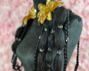 Puffy Hair Falls in Black
