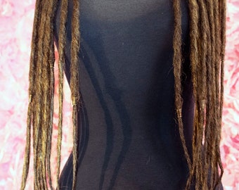 Dreadlock hair falls in Medium Brown Copper