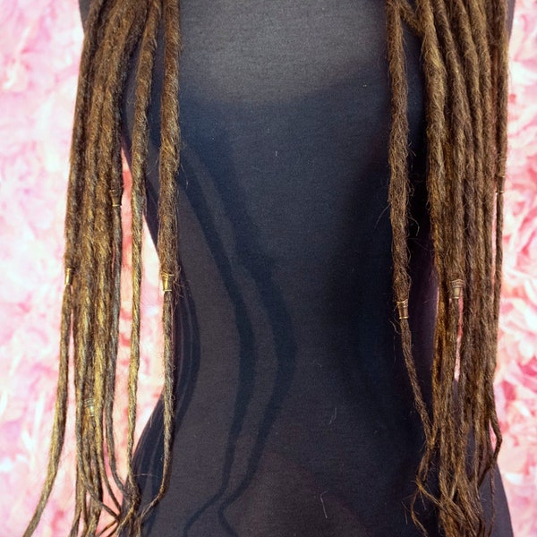 Dreadlock hair falls in Medium Brown Copper