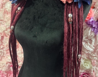 Dreadlock falls in Burgundy
