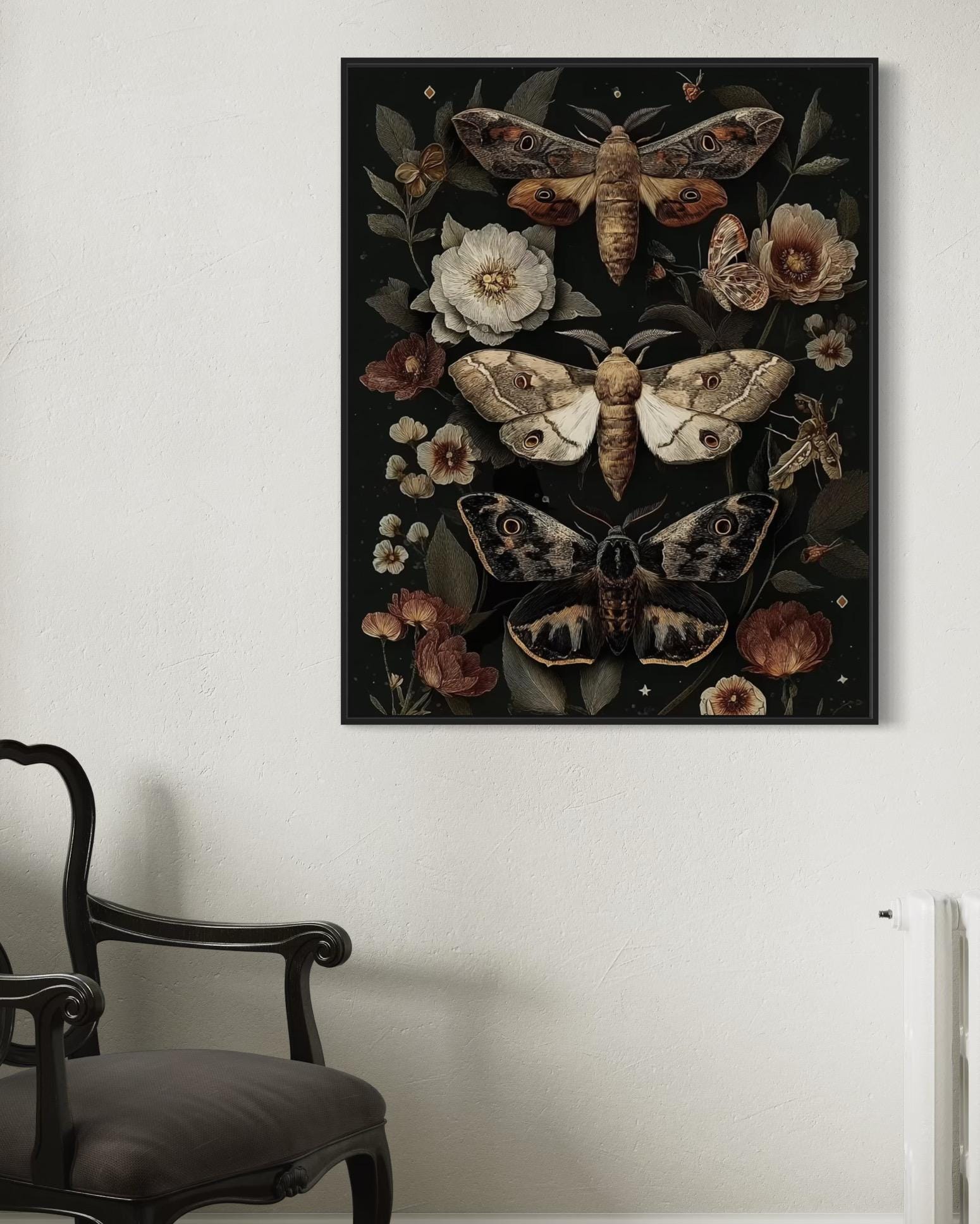 Vintage Moth Print: Dark Academia Insect Wall Art (digital Download - Etsy