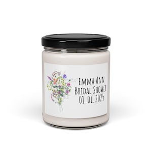 Customizable Floral Scented Soy Candle: Eco-Friendly Home Decor Gift
