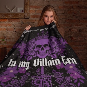 Dark Romance Throw Blanket – Spicy Bookish Gift for Booktok Readers, Kindle Girl Merch, Villain Era Decor, Cozy Reading Blanket for Her