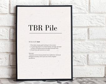 Funny TBR Wall Art Printable – Spicy Romance Quote for Booktok Kindle Girls, Smut Lovers – Digital Download Bookish Decor – 5 Sizes Included