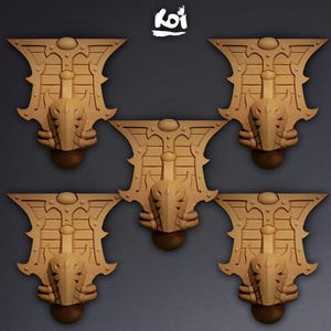 Warp Allseers - Miniature Heads Type 5 | 42mm | Wargaming | kit bashing | Bits | Fantasy | Chaos | Knight | | Space | Tzeen | Thousand |