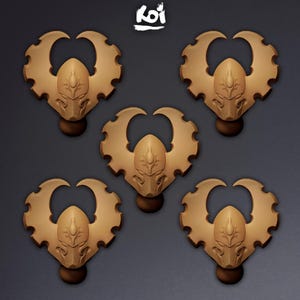 Warseers - Miniature Heads Type 3 | 42mm | Wargaming | kit bashing | Bits | Fantasy | Elf | Space | Eld | Crusade | Elves | 32mm | Wraith |