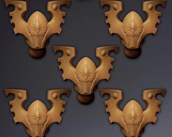 Kriegseers - Miniature Heads Type 4 | 42mm | Kriegsspiele | Bastelpackung | Gebisse | Fantasie | Elfe | Leerzeichen | Farbe | Kreuzzug | Elfen | 32mm | Gespenst |