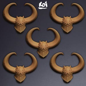 Goreclaw Raiders - Miniatures heads T.4 | 42mm | Custom | Tabletop | Wargaming | Demon | Conversion | kit bashing | Chaos | Helmets | Urk