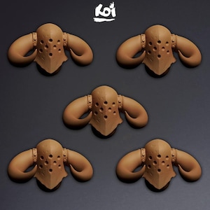 Ravagers of the North - Miniatures heads T.4 | 42mm | Custom | Tabletop | Wargaming | Warriors | Conversion | kit bashing | Chaos | Helmet