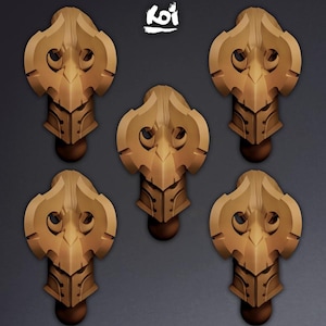 Dread Reavers - Miniature Heads Type 4 | 42mm | Wargaming | kit bashing | Bits | Fantasy | Elf | Space | Elves | 32mm | Wraith | Dark elf |