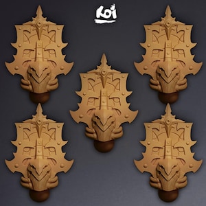 Warp Allseers - Miniature Heads Type 1 | 42mm | Wargaming | kit bashing | Bits | Fantasy | Chaos | Knight | | Space | Tzeen | Thousand |