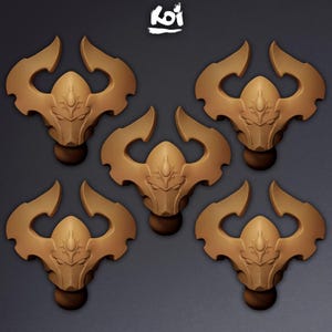 Warseers - Miniature Heads Type 2 | 42mm | Wargaming | kit bashing | Bits | Fantasy | Elf | Space | Eld | Crusade | Elves | 32mm | Wraith |