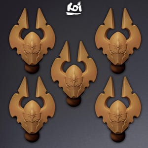 Warseers - Miniature Heads Type 6 | 42mm | Wargaming | kit bashing | Bits | Fantasy | Elf | Space | Eld | Crusade | Elves | 32mm | Wraith |
