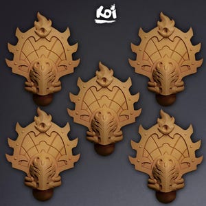 Warp Allseers - Miniature Heads Type 4 | 42mm | Wargaming | kit bashing | Bits | Fantasy | Chaos | Knight | | Space | Tzeen | Thousand |